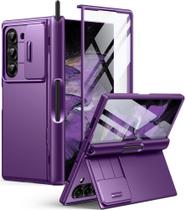 Capa de telefone BERFY para Samsung Galaxy Z Fold 6 com S Pen roxa