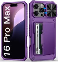 Capa de telefone BXYJY Wallet com capa de câmera para iPhone 16 Pro Max