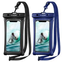 Capa de telefone CACOE impermeável flutuante de até 7,0", 2 unidades Capa de telefone CACOE impermeável flutuante de até 7,0", 2 unidades
