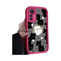 Capa De Telefone Casal De Gato Em Desenho Animado Para Samsung Galaxy S24 S25 S23 Ultra S22 S21 A36