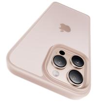 Capa de telefone CASEKOO para iPhone 16 Pro rosa dourada translúcida