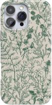 Capa de Telefone Casely Classic Ultra Slim - Verde Floral Sage Garden