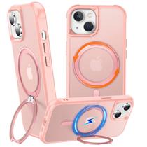 Capa de telefone ChaoFeng com suporte giratório de 360 para iPhone 13 rosa Capa de telefone ChaoFeng com suporte giratório de 360 para iPhone 13 rosa