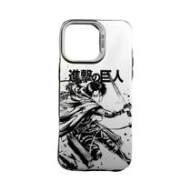 Capa De Telefone Colorida Em Gradiente Do Anime Attack on Titan Para iPhone 16 15 14 13 12 11 pro