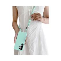 Capa De Telefone Com Alça De Silicone Macia Para Samsung S25 Ultra S24 FE S23 Ultra S22 S21 A56 A36