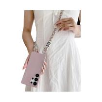 Capa De Telefone Com Alça De Silicone Macio Para Samsung S25 Ultra S24 FE S23 Ultra S22 S21 A56 A36