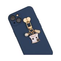 Capa De Telefone Com Cadeia De Urso De Acrílico Colorido E Acessórios Com Fivela De Amor