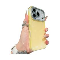 Capa De Telefone Com Lente De Câmera Em Cor De Doce Para iPhone, Capa Brilhante À Prova De Choque