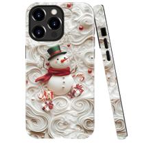 Capa de telefone compatível com bonecos de neve brilhantes de Natal do iPhone 12 Pro Capa de telefone compatível com bonecos de neve brilhantes de Natal do iPhone 12 Pro