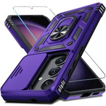 Capa de telefone compatível com Janmitta Samsung Galaxy S25/S24 roxa