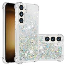 Capa de telefone COTDINFOR Samsung Galaxy S26 Glitter Love Sliver YB Capa de telefone COTDINFOR Samsung Galaxy S26 Glitter Love Sliver YB