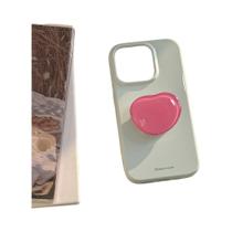 Capa De Telefone Cristal Dobrável Cor Macaron Para iPhone À Prova De Choque Estilo Minimalista