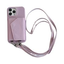 Capa De Telefone De Couro Com Alça Transversal Para iPhone 15 14 13 12 11 pro Max Mini X XR XS Max 8