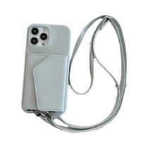 Capa De Telefone De Couro Com Alça Transversal Para iPhone 15 14 13 12 11 pro Max Mini X XR XS Max 8