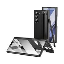 Capa De Telefone De Couro Rosa Para Samsung Galaxy Z Fold 8 Ultra Com Caneta, Capa De Proteção