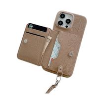 Capa De Telefone De Luxo À Prova De Choque Em Couro PU Com Alça Para Pulso Para iPhone 15 14 13 12