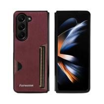 Capa De Telefone De Luxo Em Couro PU Para Samsung Galaxy Z Fold 7 6 5 4 3 5G Com Slot Para Cartão - AIERHEBA