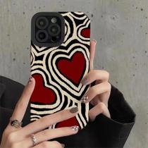 Capa De Telefone De Silicone Com Corações De Amor Romântico Para iPhone 13 14 15 16 pro Max Mini X