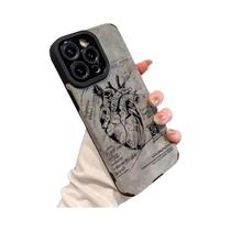 Capa De Telefone De Silicone Em Couro Cinza Fosco Para iPhone 15 14 16 pro Max plus 11 12 13 Mini X