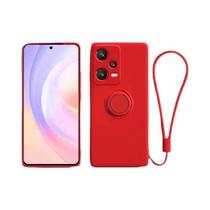 Capa De Telefone De Silicone Líquido Xiaomi Redmi Note 14 pro plus 13 pro 12 5G 4G Com Suporte De
