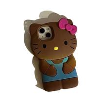 Capa De Telefone De Silicone Macia 3D Com Laço De Gatinho Para iPhone 17 16 15 14 13 Mini 12 11 8 7 Capa De Telefone De Silicone Macia 3D Com Laço De Gatinho Para iPhone 17 16 15 14 13 Mini 12 11 8 7