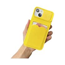 Capa De Telefone De Silicone Macio Para iPhone, Slim Fit, Proteção Com Porta Cartões Para 16 15 14