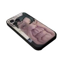 Capa De Telefone De Silicone Preto Macia E Engraçada Para iPhone 17 16 15 14 13 12 11 pro Max XR XS