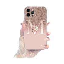 Capa De Telefone De Silicone Rosa Brilhante Para iPhone 15 14 13 12 Mini 11 pro XS Max X XR SE 6 7 8