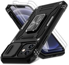 Capa de telefone DEERLAMN para iPhone 12/12 Pro com capa de câmera deslizante