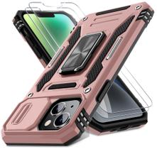 Capa de telefone DEERLAMN para iPhone 13/14 6.1" com capa de câmera