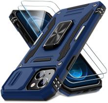 Capa de telefone DEERLAMN para iPhone 15 de 6,1 polegadas com capa de câmera deslizante