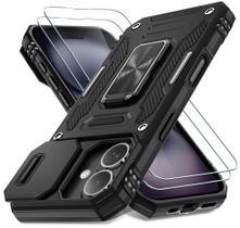 Capa de telefone DEERLAMN para iPhone 16 6.1" com capa de câmera deslizante