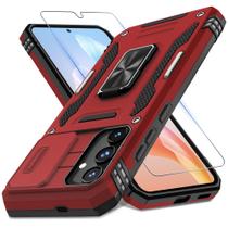 Capa de telefone DEERLAMN para Samsung Galaxy S25+ Plus 6.7" Vermelha