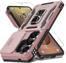 Capa de telefone DEERLAMN para Samsung Galaxy S26 Ultra 6.9" rosa dourada