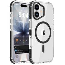 Capa de telefone DEERLAMN Strong Magnetic para iPhone 16 6,1" transparente