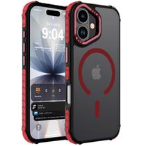 Capa de telefone DEERLAMN Strong Magnetic para iPhone 17 6,3" vermelha