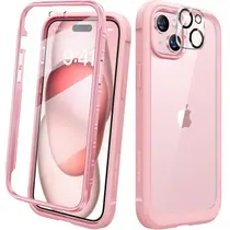Capa de telefone Diaclara projetada para iPhone 15 6.1 (rosa coral)