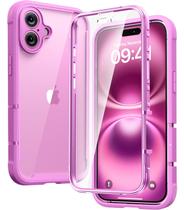 Capa de telefone Diaclara projetada para iPhone 16 6.1 (rosa)