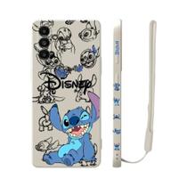 Capa de Telefone Disney Stitch Baby para Samsung Galaxy A - Capa Líquida Quadrada