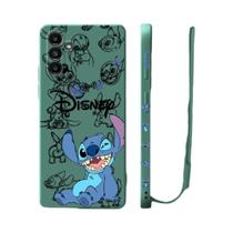 Capa de Telefone Disney Stitch Baby para Samsung Galaxy A - Capa Líquida Quadrada