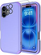 Capa de telefone Diverbox para iPhone 16 à prova de choque, à prova de quedas, roxa