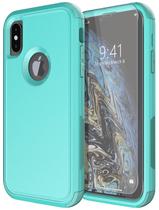 Capa de telefone Diverbox para iPhone X/XS à prova de choque com protetor de tela