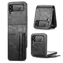 Capa de telefone dobrável em couro PU para Samsung Galaxy Z Flip 3