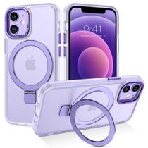 Capa de telefone DUEDUE para iPhone 12 Mini com anel magnético roxo