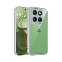 Capa De Telefone Dura Com Bumper De Silicone À Prova De Choque E Parte Traseira Fosca Transparente