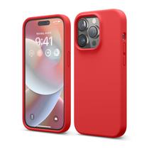 Capa de telefone elago compatível com iPhone 14 Pro, silicone, vermelha