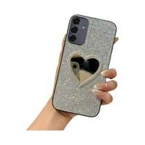 Capa De Telefone Em Couro Com Glitter Para Samsung Galaxy A14 A15 A16 A34 A35 A36 A54 A55 A56 A71