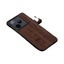 Capa De Telefone Em Couro Com Padrão De Madeira De Bambu Para Realme GT 7 7T Capa Luxuosa