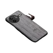 Capa De Telefone Em Couro Com Padrão De Madeira De Bambu Para Xiaomi Poco F7 Ultra Pro, Capa Luxuosa