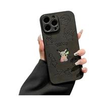Capa De Telefone Em Couro Com Textura De Anime Pikachu Para iPhone 15 14 13 12 11 16 pro Max XS XR X